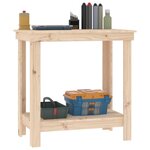 vidaXL Banc de travail 80x50x80 cm Bois de pin massif