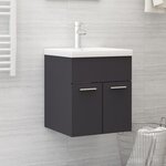 vidaXL Armoire d'évier Gris 41x38 5x46 cm Bois d’ingénierie