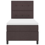 vidaXL Lit à ressorts avec matelas marron foncé en tissu