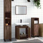 vidaXL Ensemble de meubles de salle de bain 2 Pièces Chêne marron