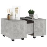 vidaXL Table basse gris béton 60x60x38 cm bois d'ingénierie