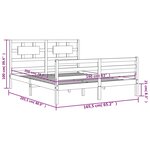 vidaXL Cadre de lit sans matelas blanc 160x200 cm bois massif
