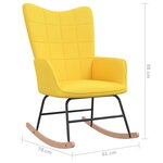 vidaXL Chaise à bascule Jaune moutarde Tissu