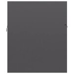 vidaXL Armoire d'évier et lavabo intégré Gris brillant Bois ingénierie