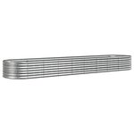 vidaXL Lit surélevé de jardin Acier enduit de poudre Argenté