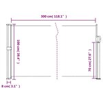 vidaXL Auvent latéral rétractable vert foncé 100x300 cm