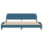 vidaXL Cadre de lit sans matelas bleu 200x200 cm velours