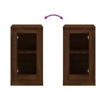 vidaXL Buffets 2 Pièces chêne marron 37 5x35 5x67 5 cm bois d'ingénierie
