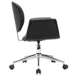Chaise fauteuil siège pivotante de bureau informatique étude similicuir noir 02_0024157