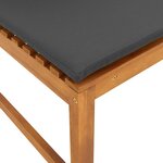 Banc de jardin vidaXL avec coussins 100x50x91 cm en bois d'acacia