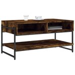 vidaXL Table basse chêne fumé 90x50x45 cm bois d'ingénierie