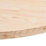 vidaXL Dessus de table 80x40x2 5 cm bois de pin massif ovale