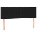 vidaXL Sommier à lattes de lit avec matelas LED Noir 140x200 cm Tissu