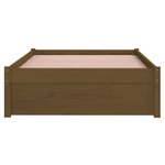 vidaXL Cadre de lit Marron miel Bois massif 90x190 cm Simple