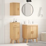 vidaXL Ensemble de meubles de salle de bain en pin 3 pièces