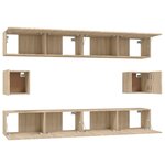 vidaXL Ensemble de meubles TV 6 Pièces Chêne sonoma Bois d'ingénierie