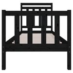 vidaXL Cadre de lit sans matelas noir bois massif