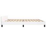 vidaXL Cadre de lit avec tête de lit sans matelas blanc 200x200 cm