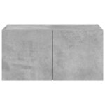 vidaXL Meuble TV mural avec lumières LED gris béton 60x35x31 cm