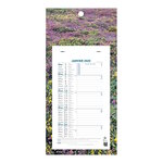 Calendrier Bloc Mensuel Mural 2025 - 16x33cm - Thème Fleurs - Modèle aléatoire*