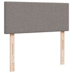vidaXL Sommier à lattes de lit avec matelas Taupe 120x200 cm Tissu