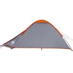 vidaXL Tente de camping à dôme 2 personnes gris et orange imperméable