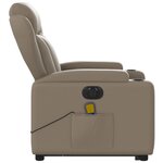 vidaXL Fauteuil inclinable de massage électrique cappuccino similicuir
