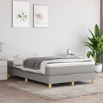vidaXL Cadre de lit sans matelas gris clair 120x200 cm tissu