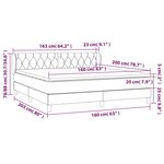 vidaXL Sommier à lattes de lit avec matelas Gris foncé 160x200cm Tissu