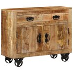 vidaXL Buffet 80x30x65 cm bois de manguier brut massif