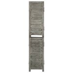 vidaXL Cloison de séparation 5 panneaux Gris 179x166 cm Bois solide