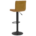 Vidaxl tabourets de bar 2 pcs marron velours