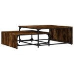 vidaXL Tables basses gigognes 2 Pièces chêne fumé bois d'ingénierie métal