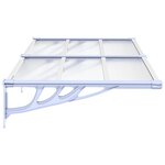 vidaXL Auvent de porte Gris et transparent 152 5x90 cm Polycarbonate