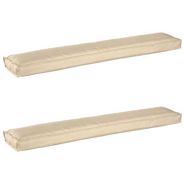 vidaXL Coussins de Palette pour Banc 2 Pièces Beige 200x40x8 cm Tissu Oxford