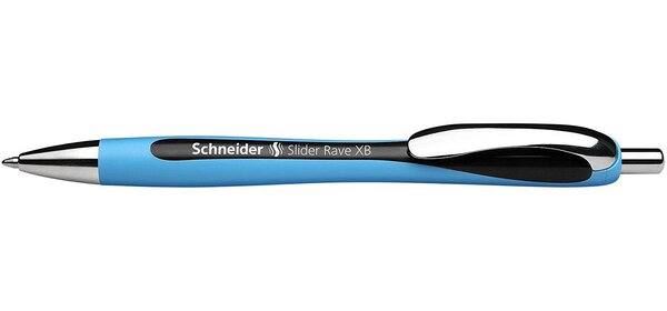Stylo bille Rétractable Slider Rave XB Viscoglide Pte Large Noir SCHNEIDER