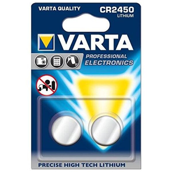 Blister de 2 Piles Lithium 6540 CR 2450 VARTA