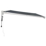 vidaXL Auvent rétractable anthracite 4x3 m tissu et aluminium