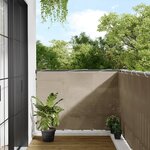 vidaXL Écran de balcon taupe 120x800 cm 100  polyester oxford