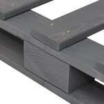 vidaXL Cadre de lit sans matelas gris 100x200 cm bois massif de pin