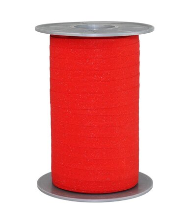 Bolduc poly glitter 100-m-bobine 10 mm rouge