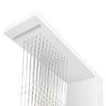 vidaXL Système de panneau de douche Aluminium Mat Blanc