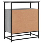 vidaXL Buffet sonoma gris 69x35x80 cm bois d'ingénierie
