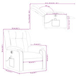 vidaXL Fauteuil inclinable de massage électrique marron tissu