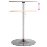 vidaXL Table de bar Ø60x89 5 cm bois massif de chêne