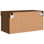 vidaXL Meuble TV avec lumières LED chêne marron 60x30x30 cm