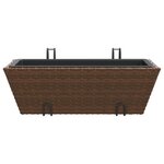 vidaXL Jardinières avec crochets 2 Pièces marron résine tressée