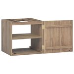 vidaXL Armoire murale de salle de bain 46x25 5x40 cm Bois teck massif