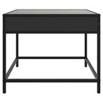 vidaXL Table basse avec LED Infinity noir 50x50x41 cm