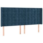 vidaXL Sommier à lattes de lit et matelas Bleu foncé 160x200cm Velours